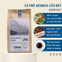 Cà phê hạt Arabica Cầu Đất rang xay mộc nguyên chất - Túi 250Gr (Dạng Hạt)