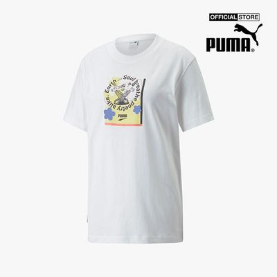 PUMA - Áo thun nữ tay ngắn Downtown Relaxed Graphic 535743-0